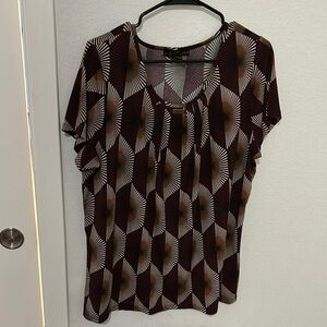 Geometric Patterned Women's Top